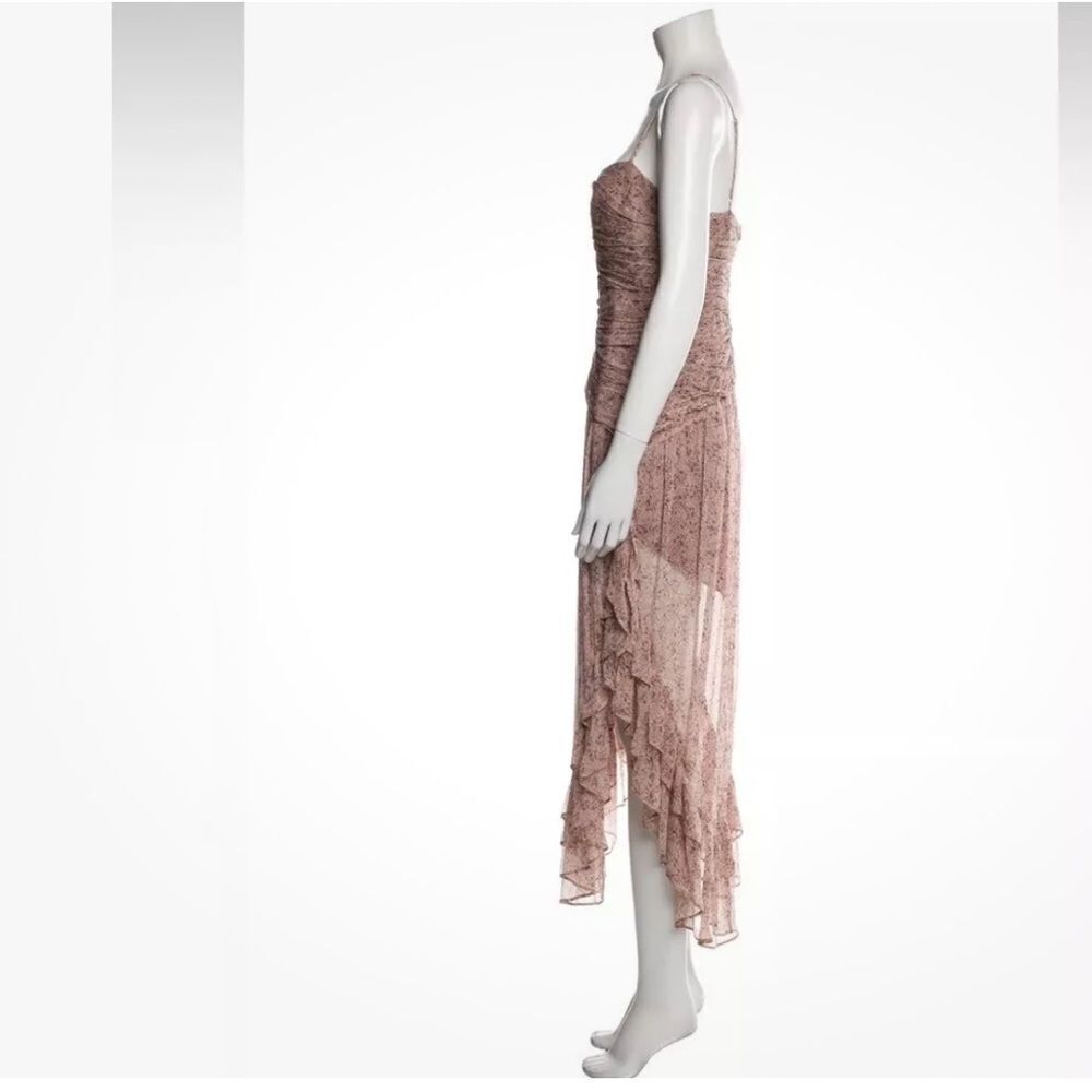 Shona Joy PAULETTE RUCHED MIDI Pink Size L NWOT - Picture 7 of 8